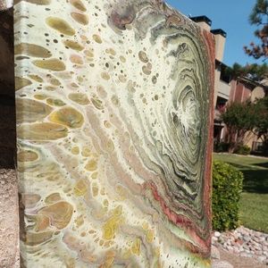 Acrylic + resin hand painted Abstract art